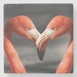Flamingos in Liebe Steinuntersetzer