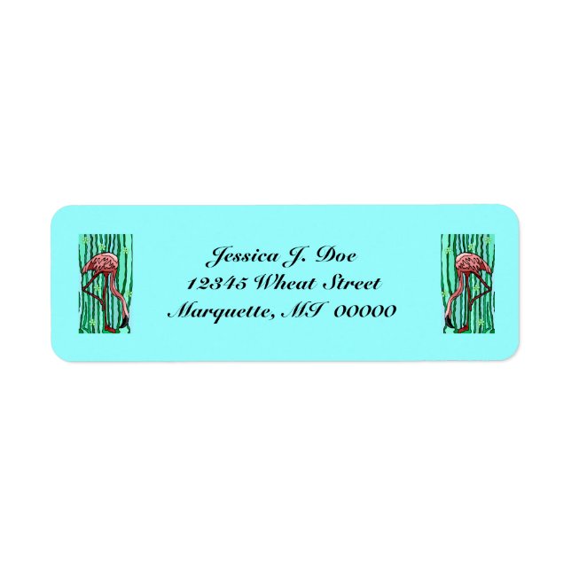 Flamingos in spanischen Moss-Rücksendeadressen-Auf (Vorne)