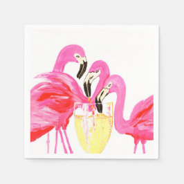 Flamingo's in White Wine Serviette