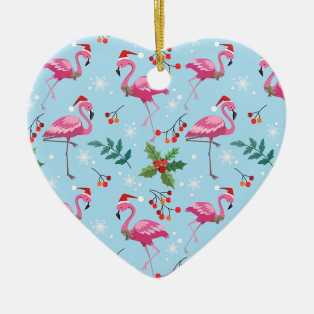 Flamingos Keramik Ornament (Vorne)