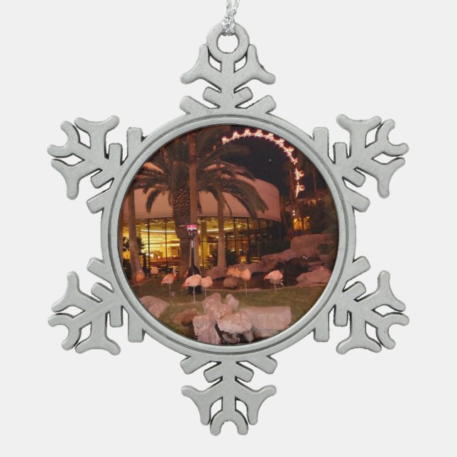 Flamingos, Las Vegas Snowflake Ornament (Vorderseite)