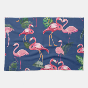 Flamingos Liebe Muster 2 Geschirrtuch