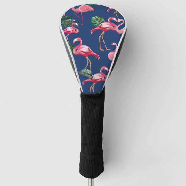 Flamingos Liebe Muster 2 Golf Headcover (Vorderseite)
