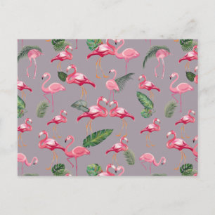 Flamingos Liebe Pattern 6 Feiertagspostkarte