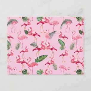Flamingos lieben Muster 5 Postkarte