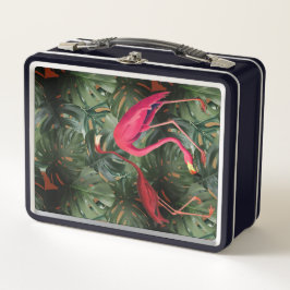 Flamingos & Monstera Metall Brotdose