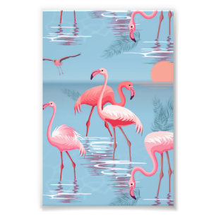 Flamingos Muster 1 Fotodruck