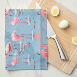 Flamingos Muster 1 Geschirrtuch