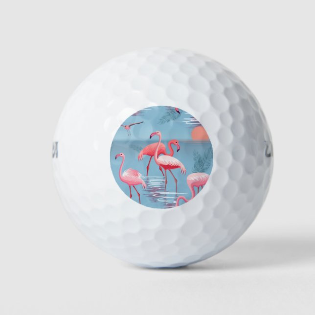 Flamingos Muster 1 Golfball (Vorderseite)