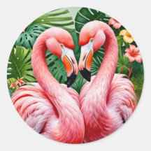 Flamingos Nacken rosa Herz tropische Liebe Flaming