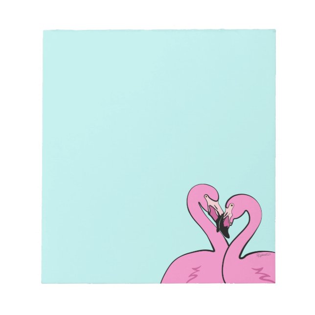 Flamingos Notepad Notizblock (Vorderseite)
