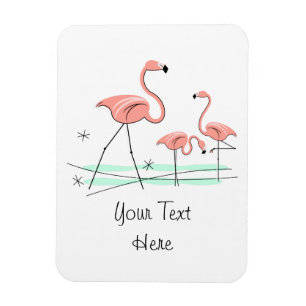 Flamingos Ocean Trio 2 Text-Magnet flexibel Magnet