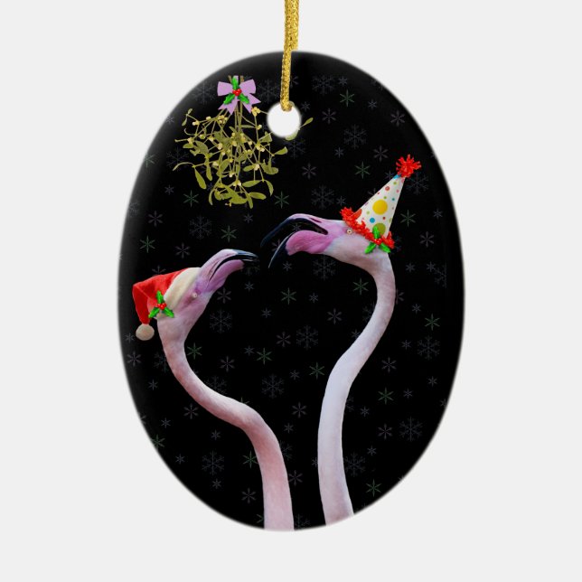 Flamingos-Ornament Keramikornament (Vorne)