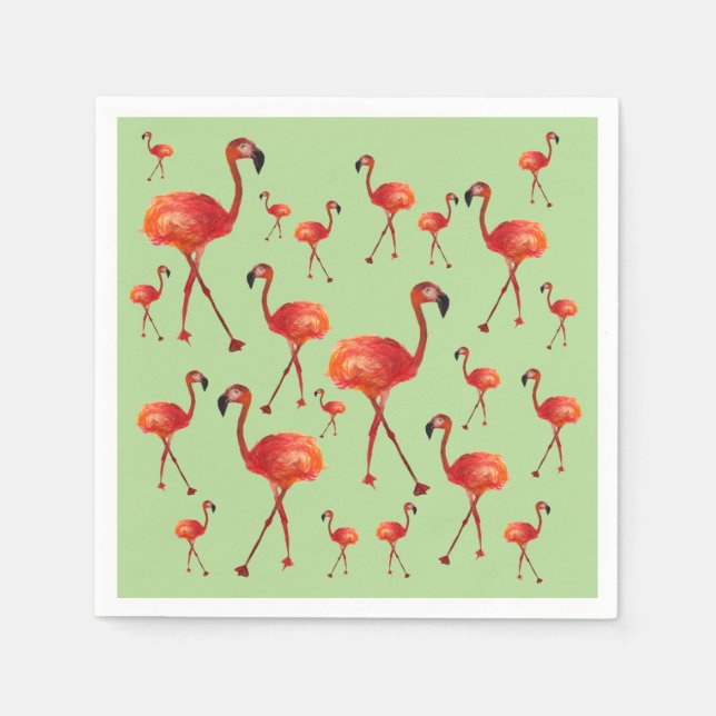 Flamingos Paper Napkins Serviette (Vorderseite)