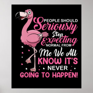 Flamingos People Should Stop Expecting Normal Poster