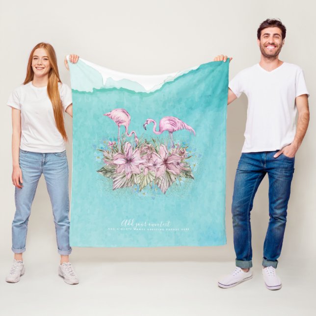 FLAMINGOS Personalisiert Fleecedecke (Beispiel)
