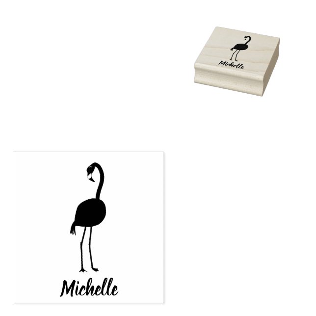 Flamingos Personalisiert Gummistempel (Stempel)