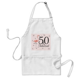 Flamingos Pink 50 und fabelhaft! Schürze