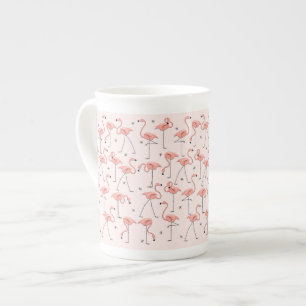 Flamingos Pink China Tasse