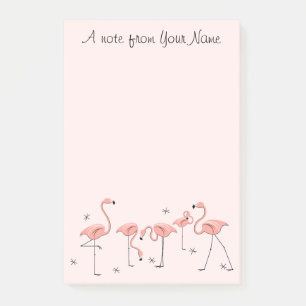 Flamingos Pink Group "Text" Post-it Klebezettel