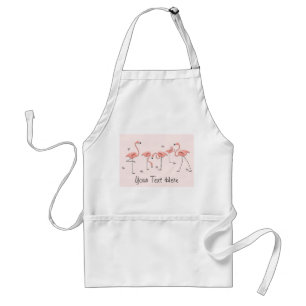 Flamingos Pink Group Text-Schürze Schürze