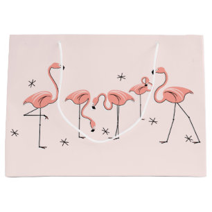 Flamingos Pink Gruppe Geschenktasche groß Große Geschenktüte