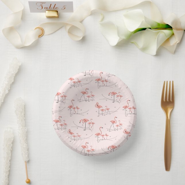 Flamingos Pink Multi Pappteller (Hochzeit)