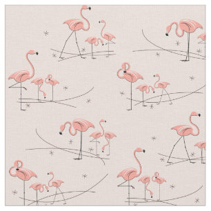 Flamingos Pink Multigewebe Stoff
