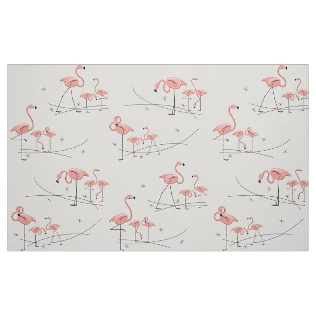 Flamingos Pink Multigroßes Muster Stoff (Fat Quarter (45,7 x 55,9 cm))
