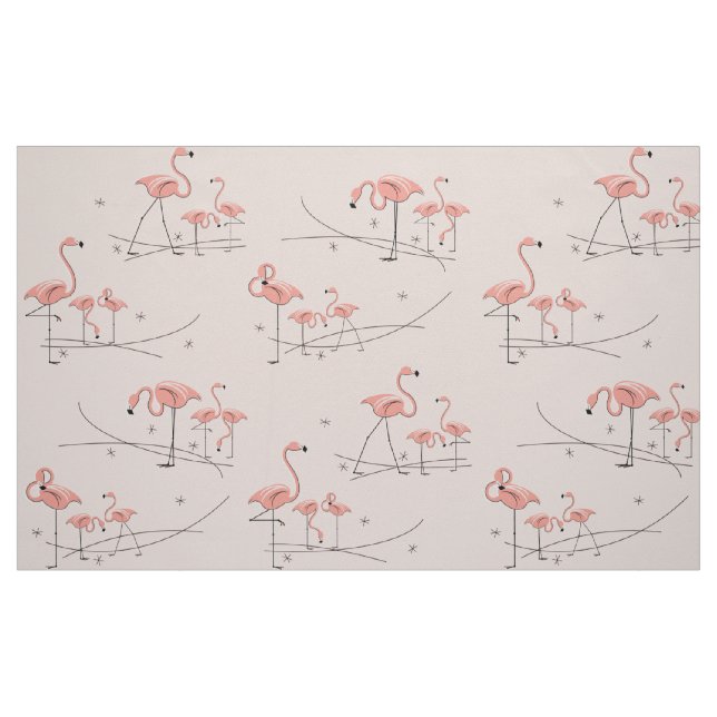 Flamingos Pink Multigroßes Muster Stoff (Fat Quarter (45,7 x 55,9 cm))