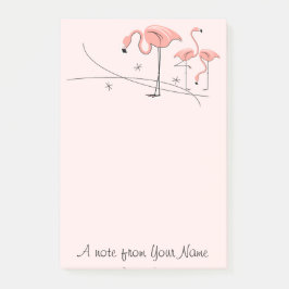 Flamingos Pink Trio 3 "Text" Post-it Klebezettel