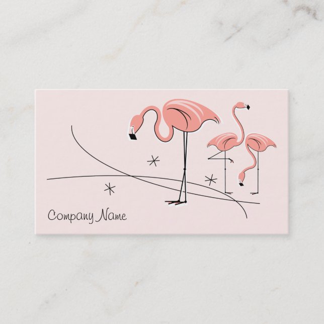 Flamingos Pink Trio 3 Visitenkarte (Vorderseite)