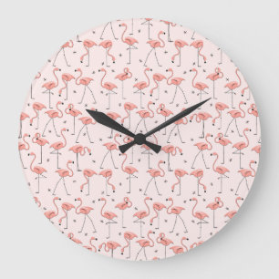 Flamingos Pink Uhr rund
