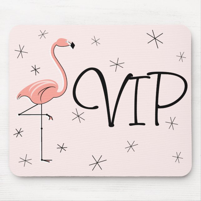 Flamingos Pink "VIP" Mousepad (Vorne)