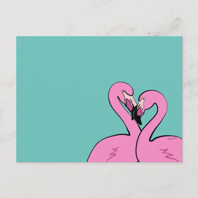 Flamingos Postcard Postkarte (Vorderseite)
