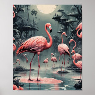Flamingos Poster
