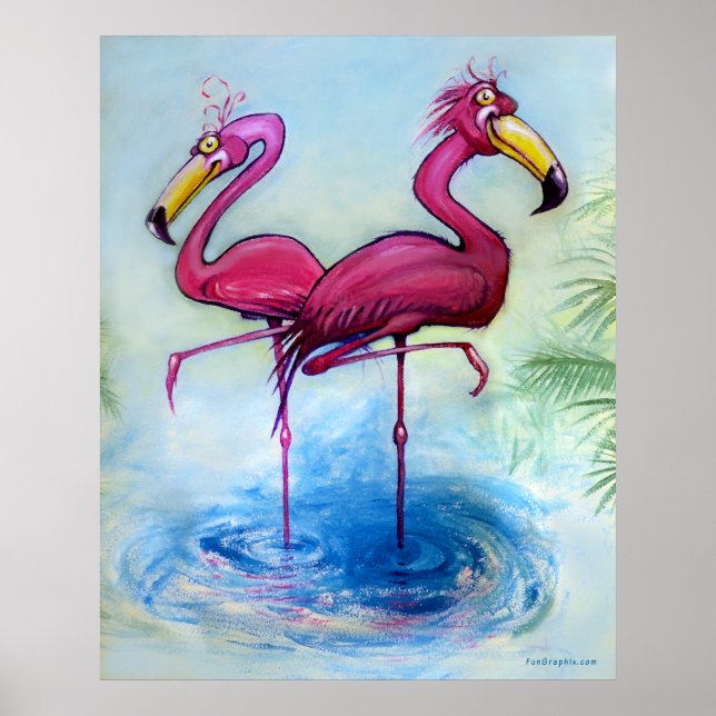 Flamingos Poster (Vorne)