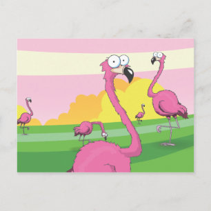 Flamingos Postkarte