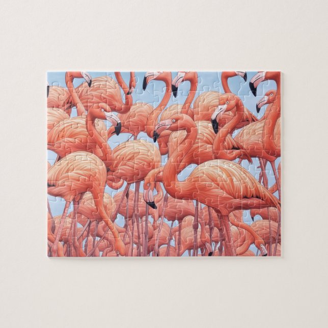 Flamingos, Puzzle, 20 x 25 cm, 110 Teile Puzzle (Horizontal)