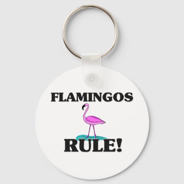FLAMINGOS-Regel! Schlüsselanhänger (Vorderseite)