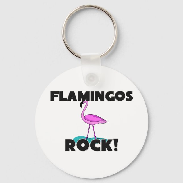Flamingos Rock Schlüsselanhänger (Vorderseite)