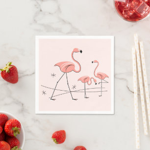 Flamingos Rosa Trio 2 Papierservietten