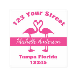 Flamingos-Rücksendeadresse Permastempel