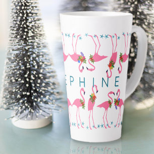Flamingos sammeln sich hoch milchtasse