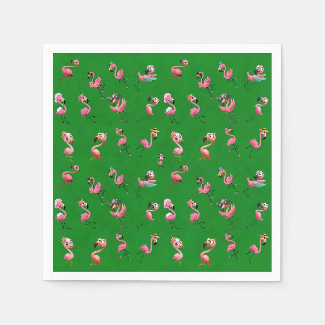 Flamingos Serviette (Vorderseite)
