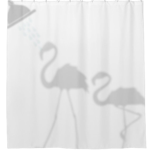 Flamingos Shadow Silhouette Shadow Buddies Dusche Duschvorhang (Vorderseite)