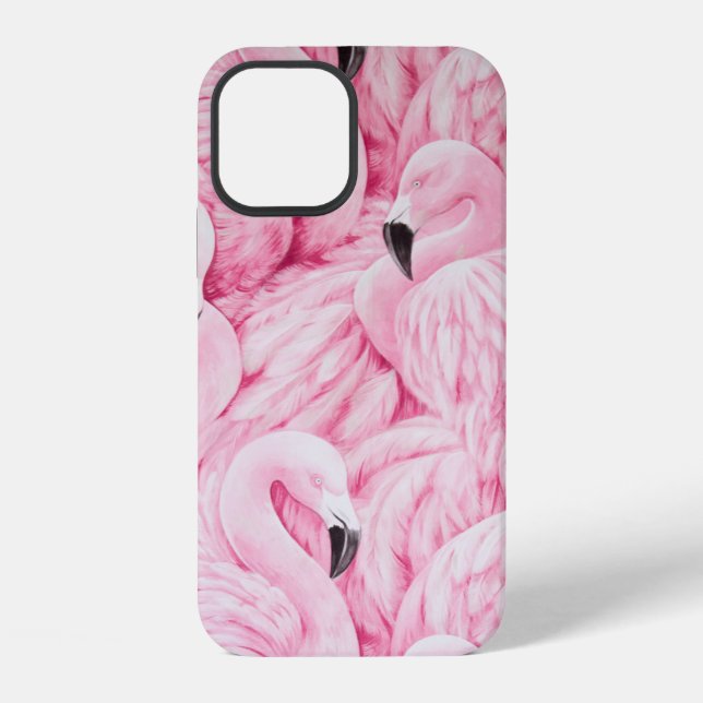 FLAMINGOS SIND ÜBERALL iPhone HÜLLE (Rückseite)
