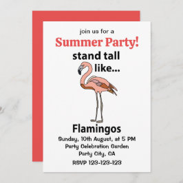 Flamingos Stand groß wie Flamingos Flamingos Flami Einladung