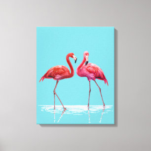 Flamingos Stretched Canvas Print Leinwanddruck