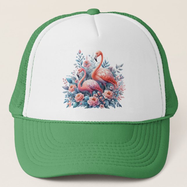 Flamingos Sublimierung-95151 Truckerkappe (Vorderseite)